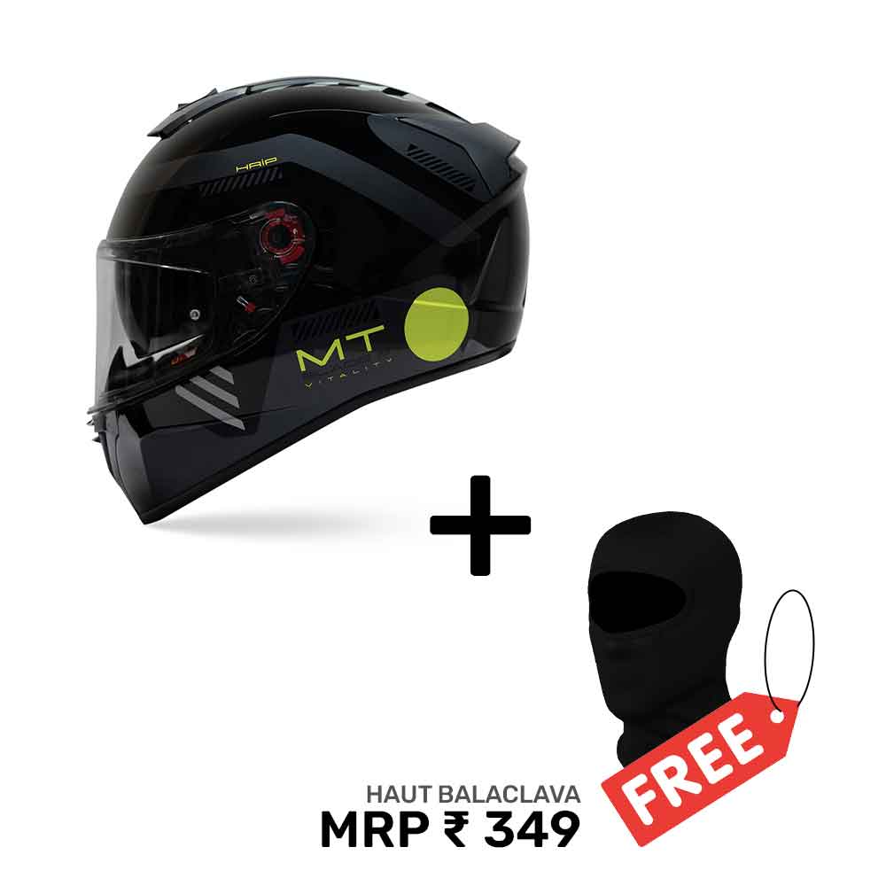 Blade 2 Sv Vitality B3 - Motorcycle Riding Helmet (Fluor Gloss) + Balaclava — Full Face Helmets