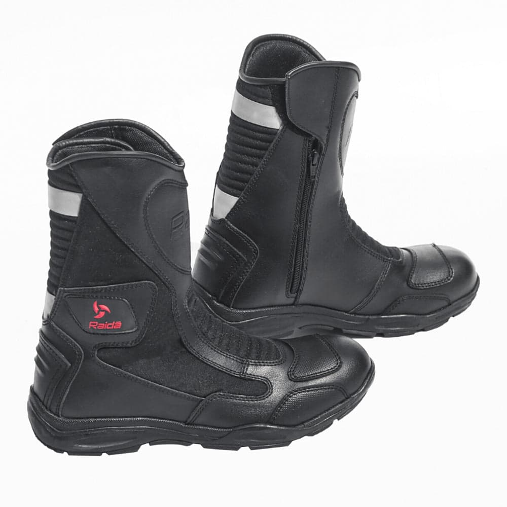 Discover - Water Resistant Motorcycle Riding Boots (Black) — Riding Boots & Footwear