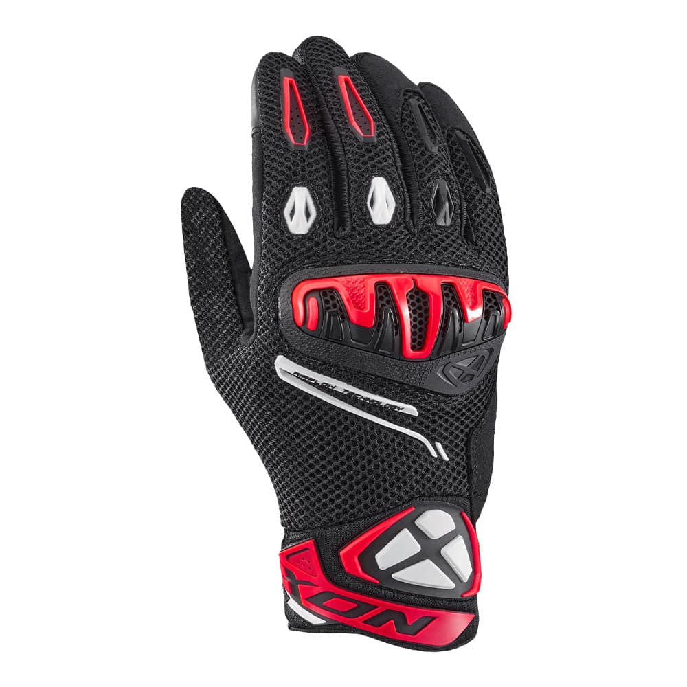 Mirage Airflow - Summer Motorcycle Riding Gloves (Black/Bright Red) — Riding Gloves